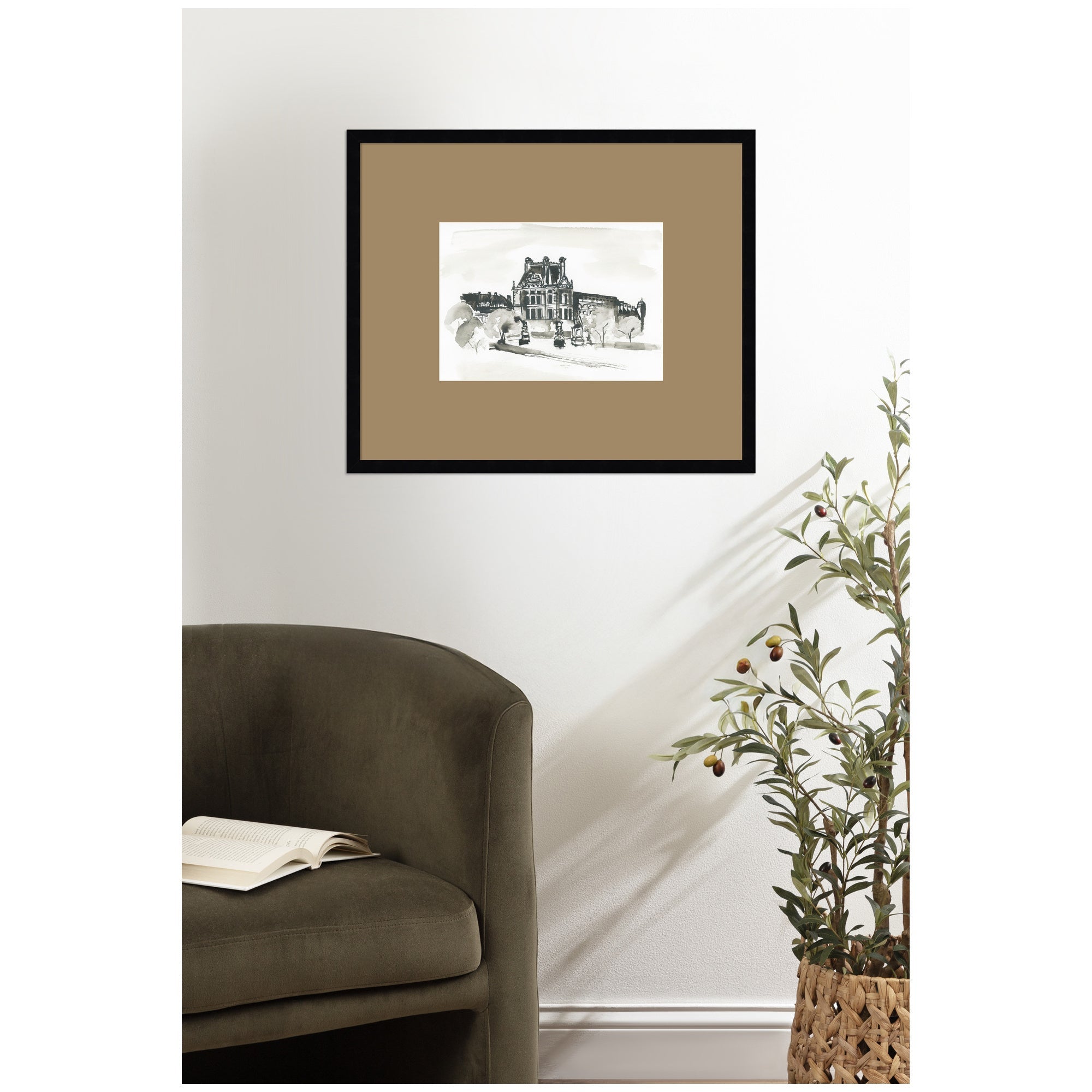 Postcard Paris by Teju Reval Framed Wall Art Print Matted