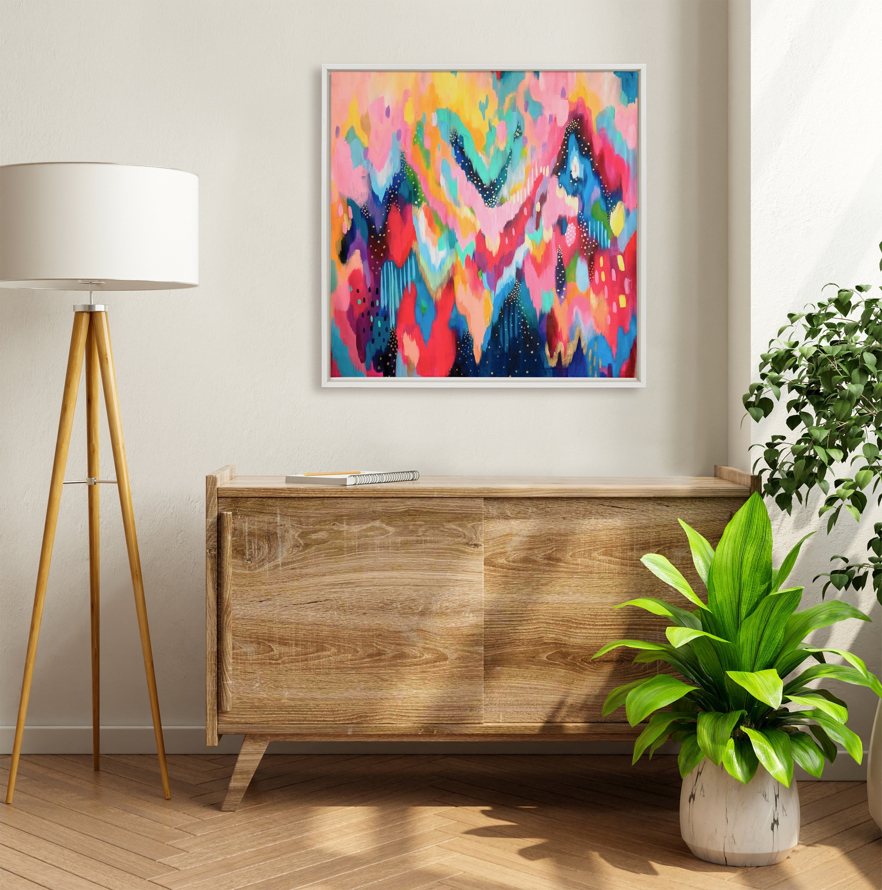 Sylvie EV Brushstroke 100 Framed Canvas