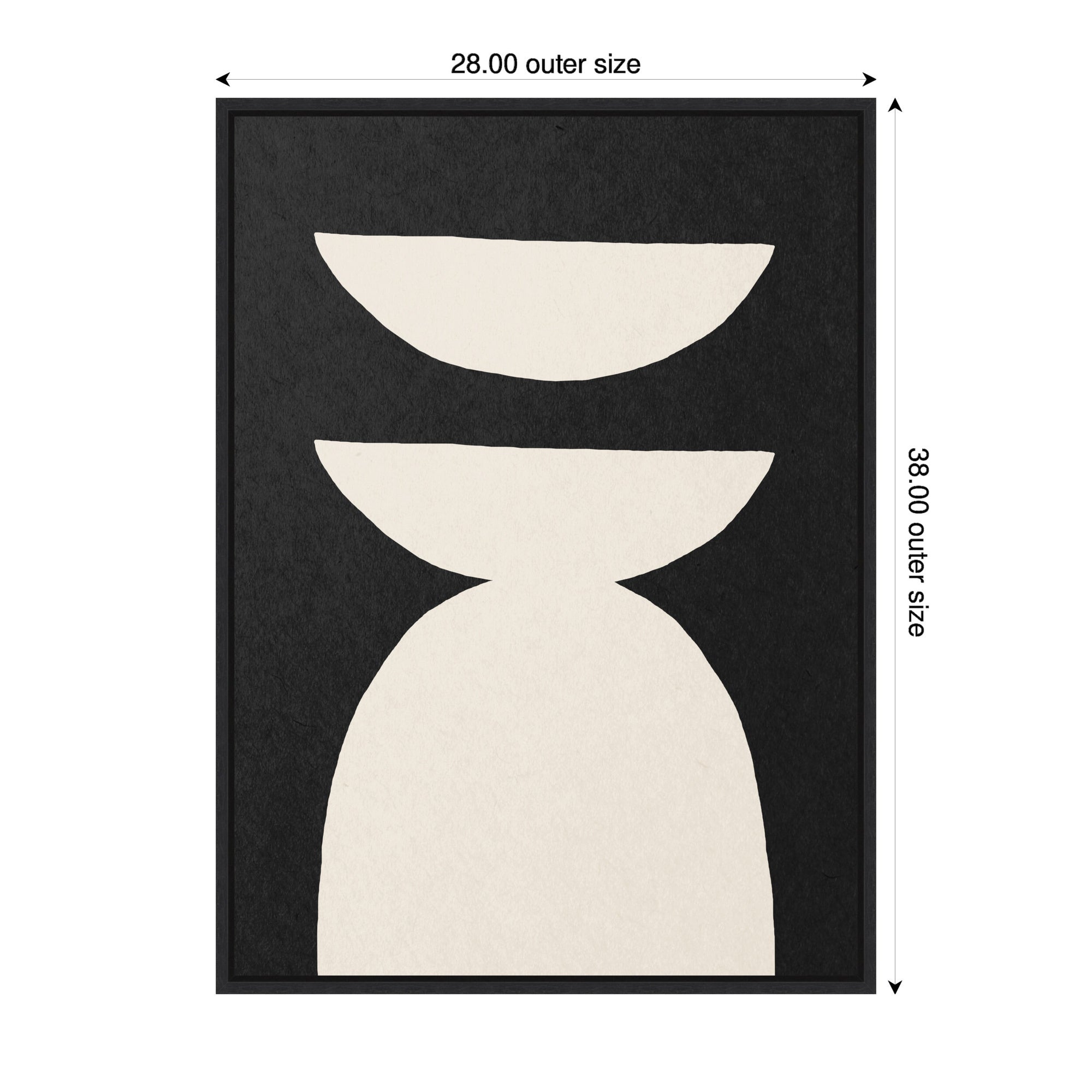 Sylvie White Geometric Abstract Framed Canvas by July Art Prints