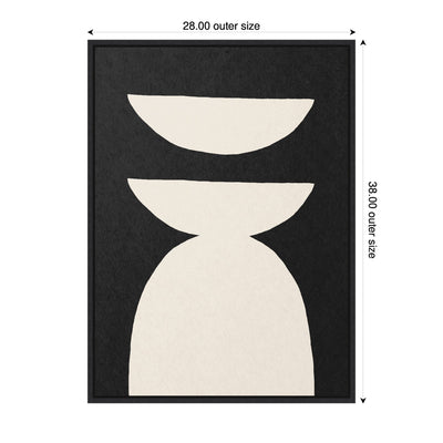 Sylvie White Geometric Abstract Framed Canvas by July Art Prints