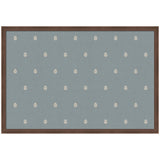 Pinboard Blue Botanical Block Print showcasing blue botanical pattern on fabric surface with wood frame