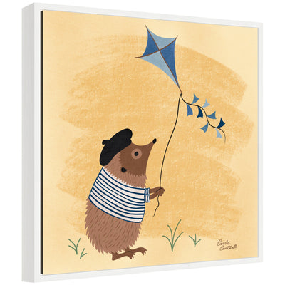 Sylvie French Hedgehog Framed Canvas Art by Carrie Cantwell