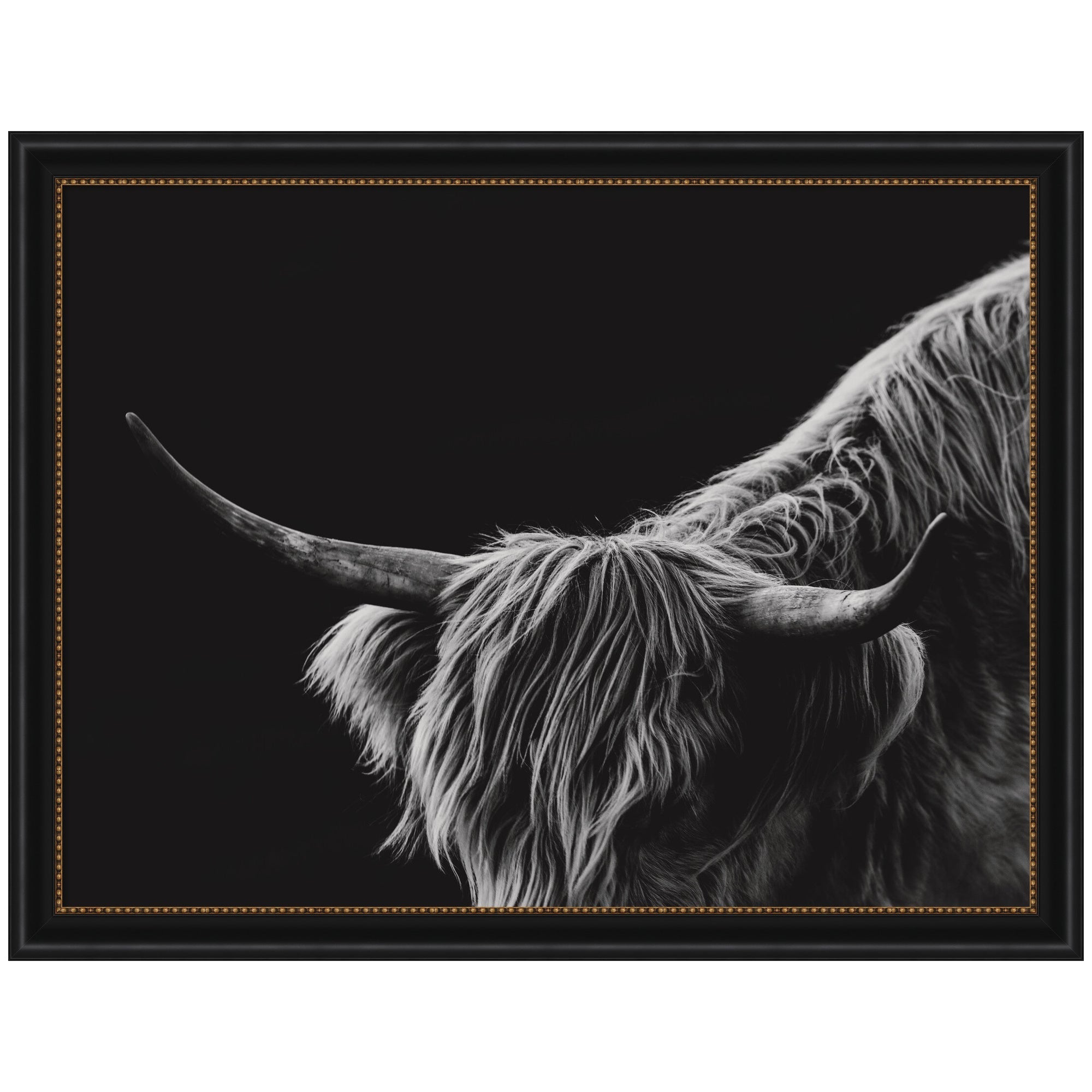 Scottish Highland No.
6 framed wall art print showing a moody landscape scene in a sleek black frame