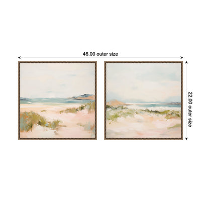 Tranquil Landscape Square 2 Piece Framed Canvas Wall Art Set by Amy Lighthall