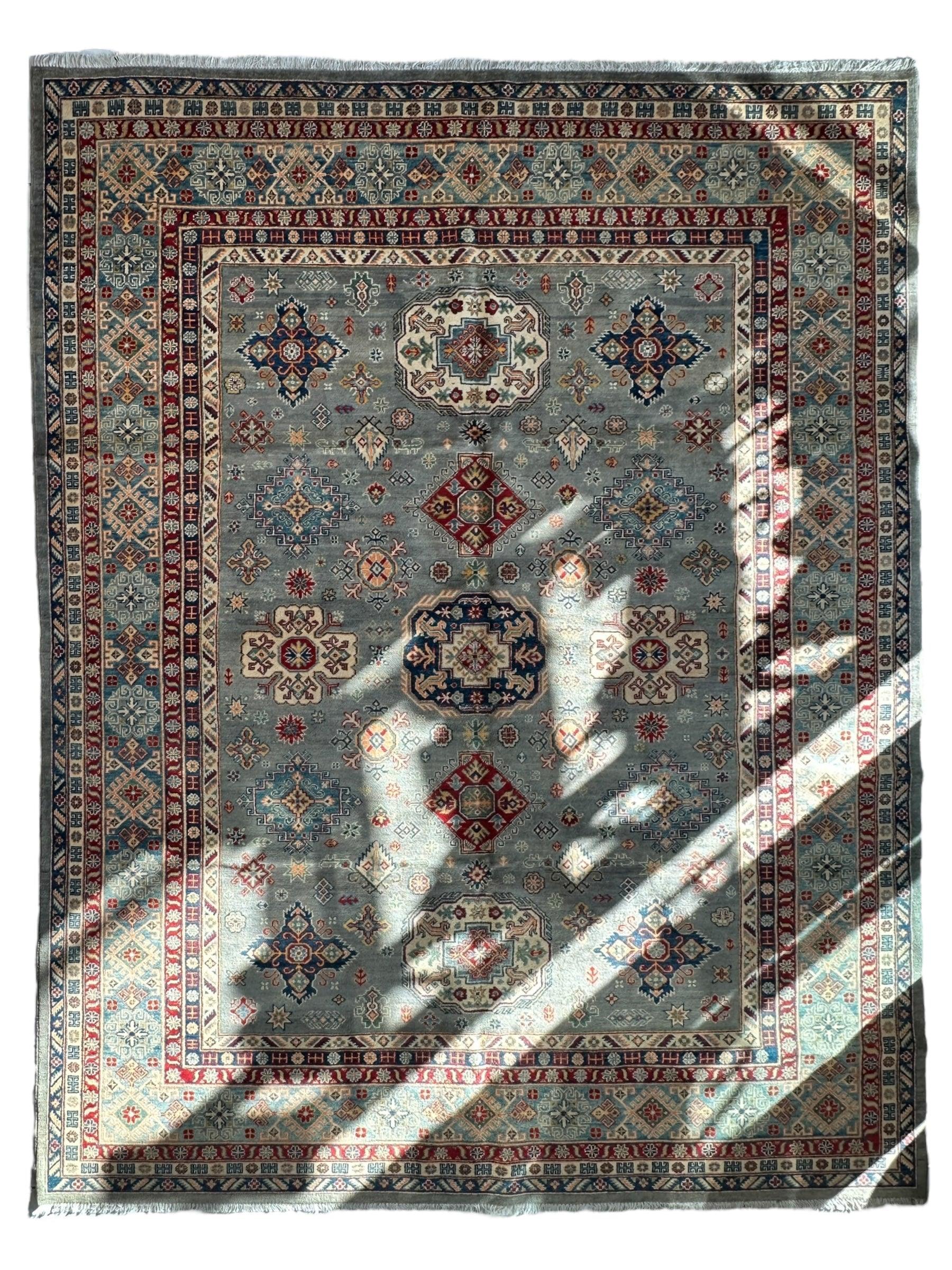 Hand-Knotted Afghani Kazak Wool Rug 8’11” x 11’10” by Rugistan - main product image for Resin Society