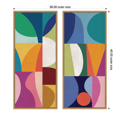Abstract Panels 2 Piece Framed Canvas Wall Art Set by Rachel Lee