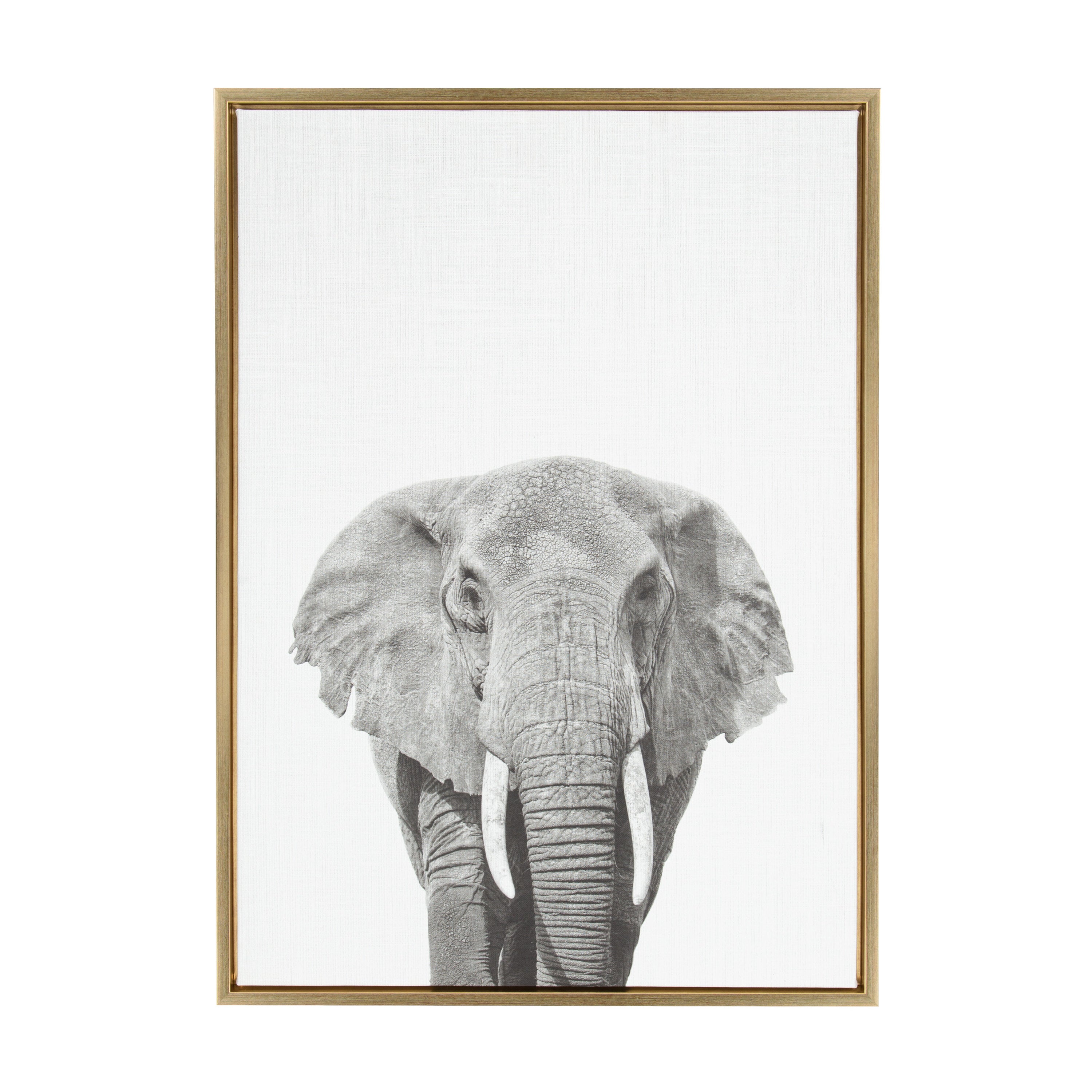 Sylvie Elephant Framed Canvas by Simon Te of Tai Prints