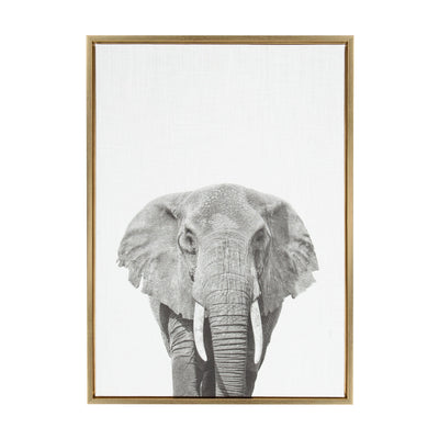 Sylvie Elephant Framed Canvas by Simon Te of Tai Prints