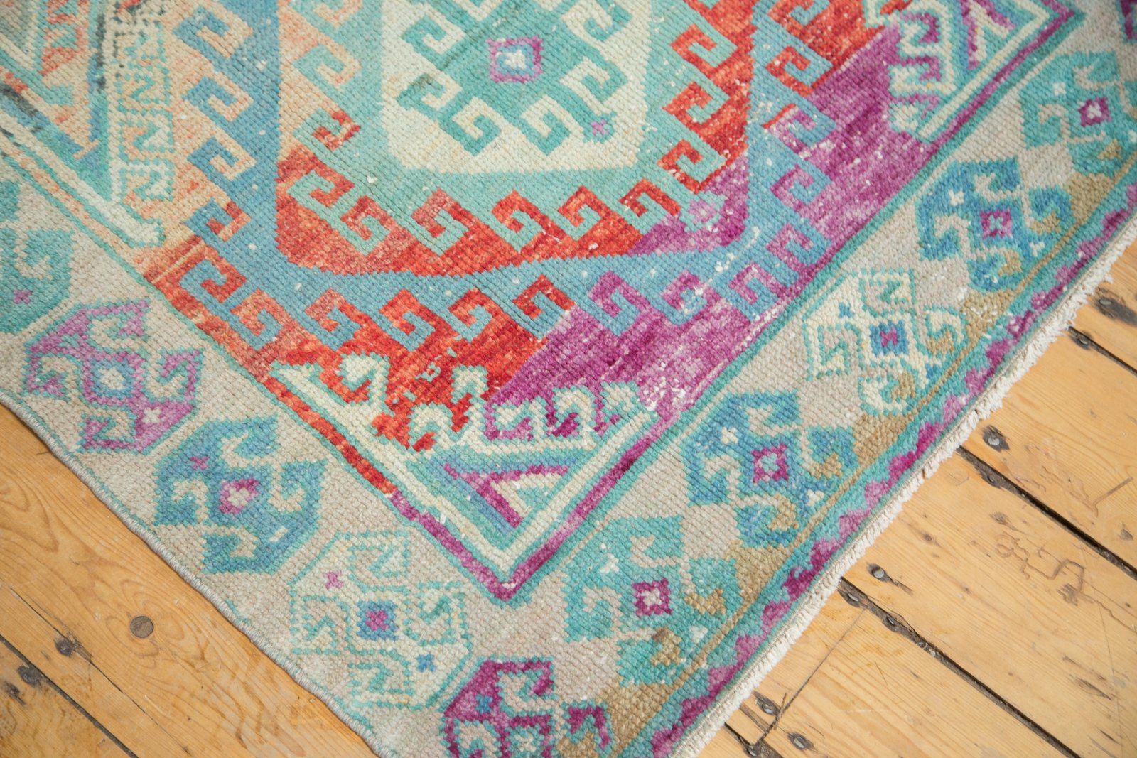 3.5x10.5 Vintage Distressed Oushak Rug Runner by Old New House® - product image 5 for Resin Society