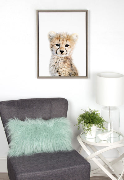 Sylvie Cheetah Framed Canvas by Amy Peterson Art Studio