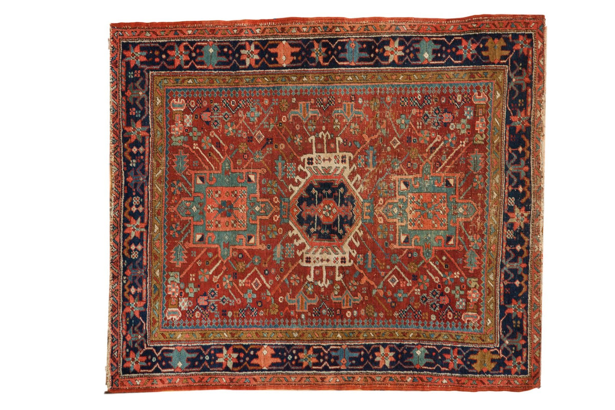 4x4.5 Antique Fine Karaja Square Rug by Old New House® - main product image for Resin Society