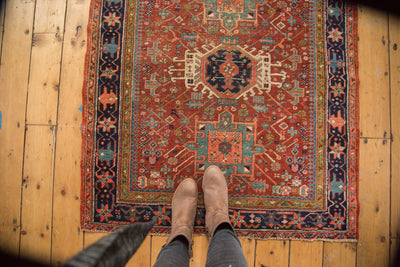 4x4.5 Antique Fine Karaja Square Rug by Old New House® - product image 4 for Resin Society