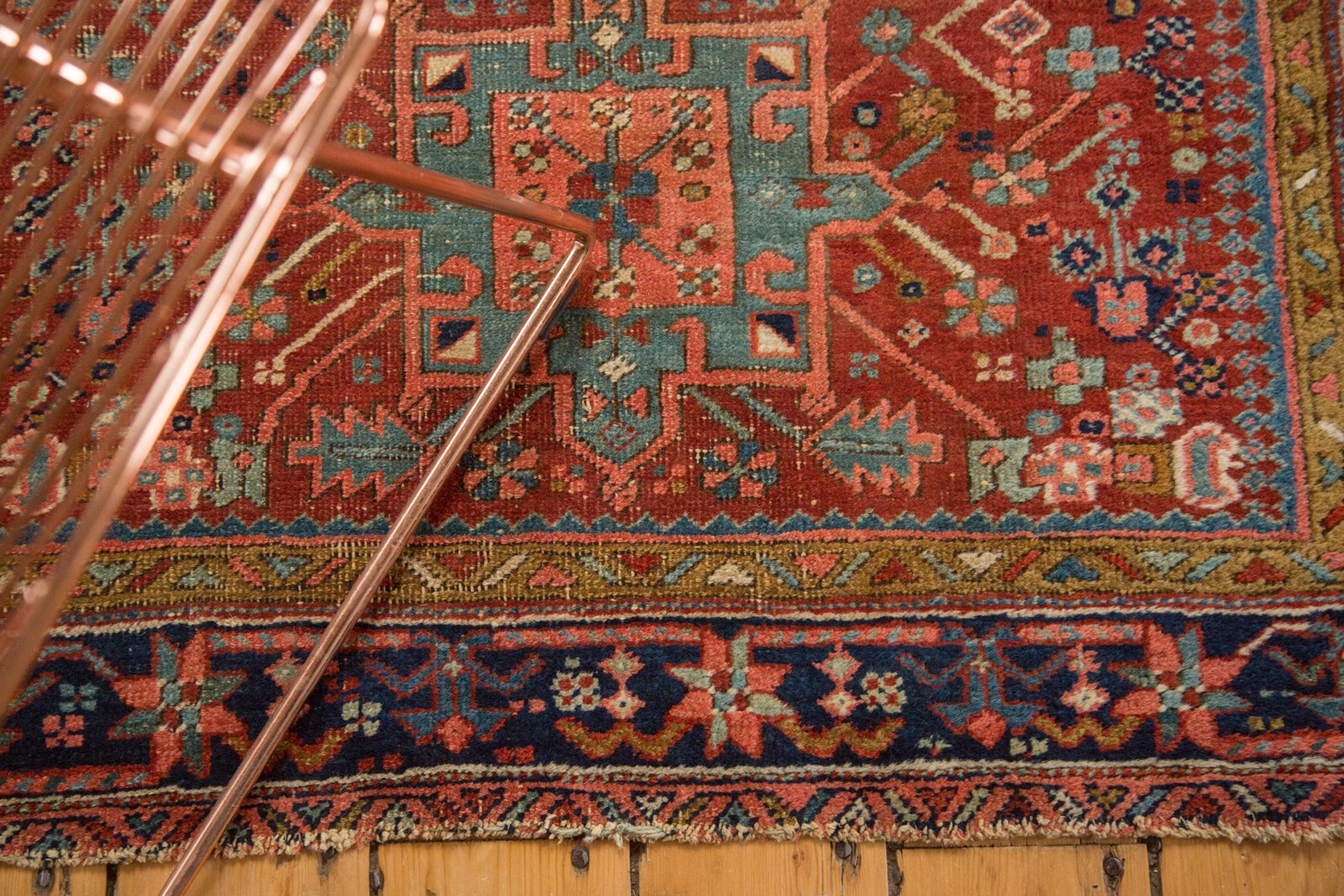 4x4.5 Antique Fine Karaja Square Rug by Old New House® - product image 6 for Resin Society
