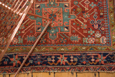 4x4.5 Antique Fine Karaja Square Rug by Old New House® - product image 6 for Resin Society