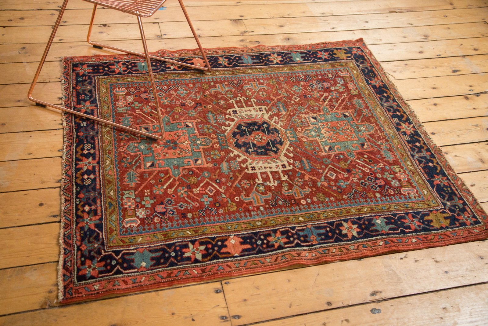 4x4.5 Antique Fine Karaja Square Rug by Old New House® - product image 7 for Resin Society