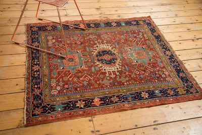 4x4.5 Antique Fine Karaja Square Rug by Old New House® - product image 7 for Resin Society