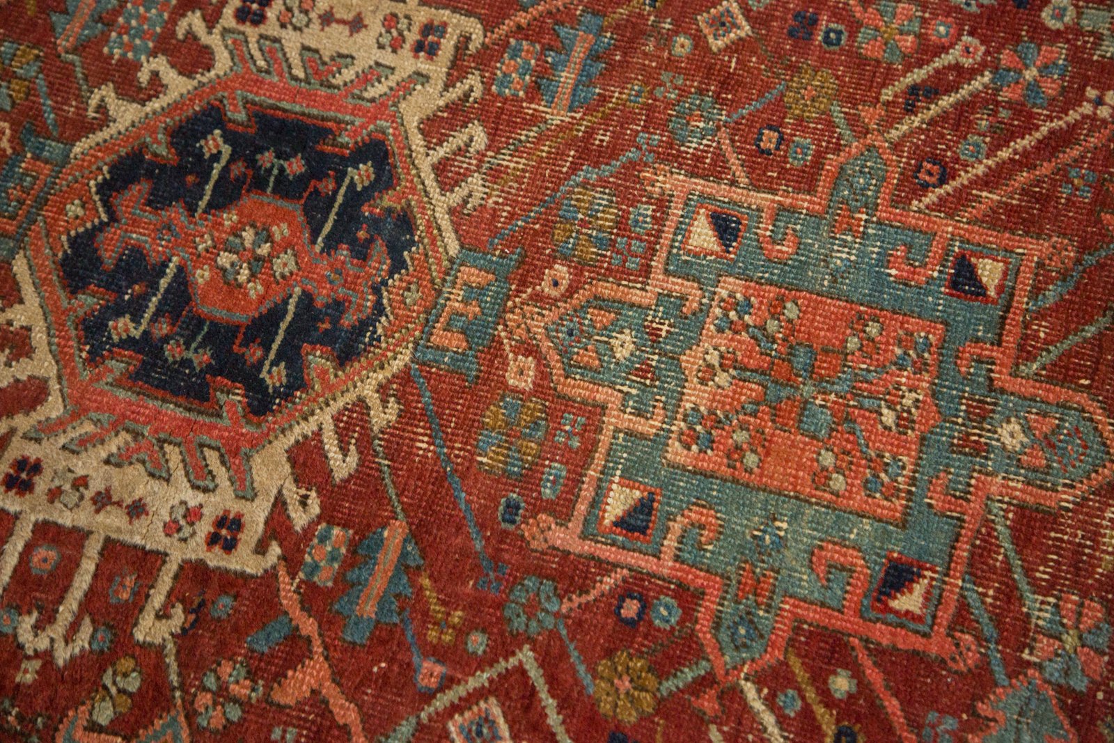 4x4.5 Antique Fine Karaja Square Rug by Old New House® - product image 11 for Resin Society