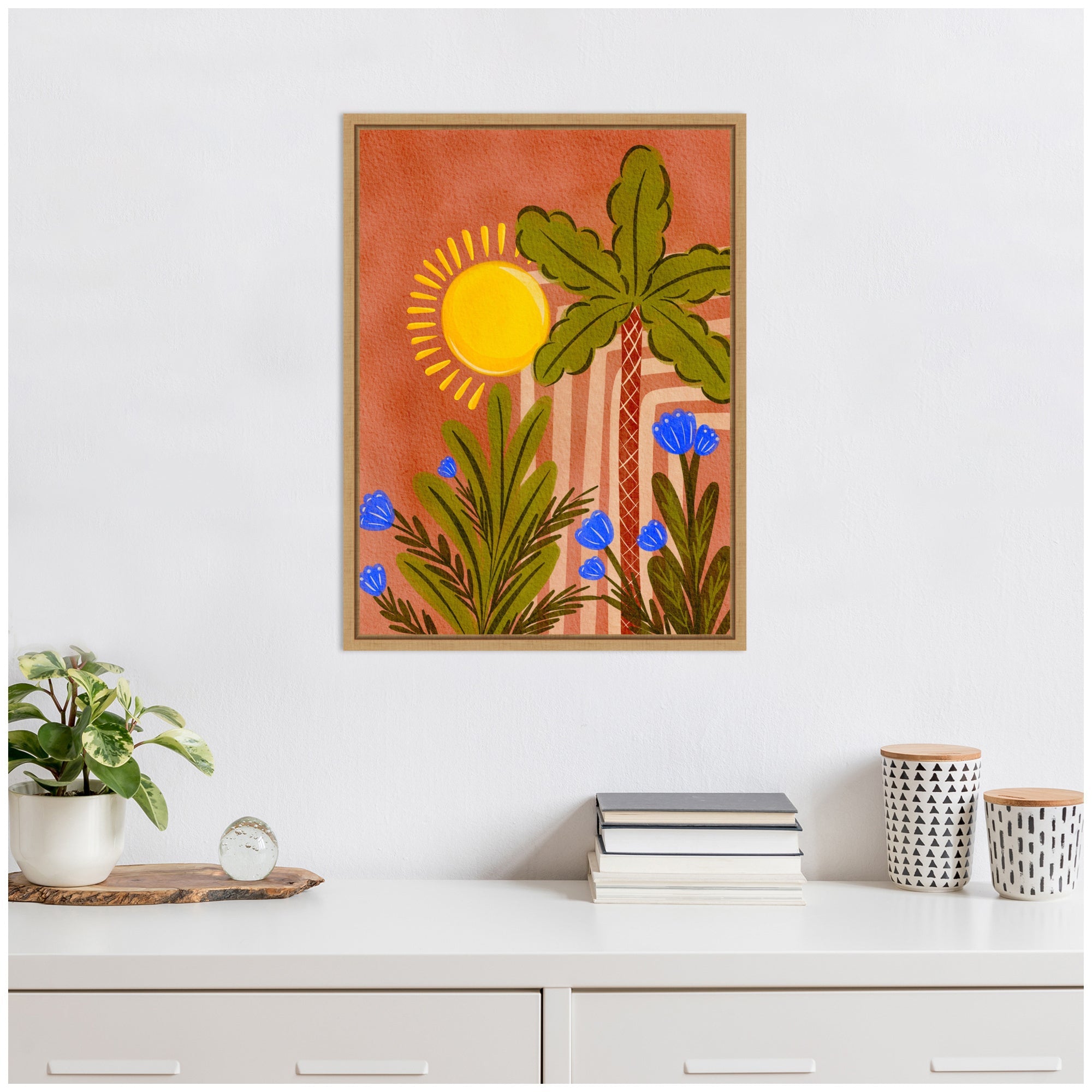 Sylvie Moroccan Forest Framed Canvas by Nikita Jariwala