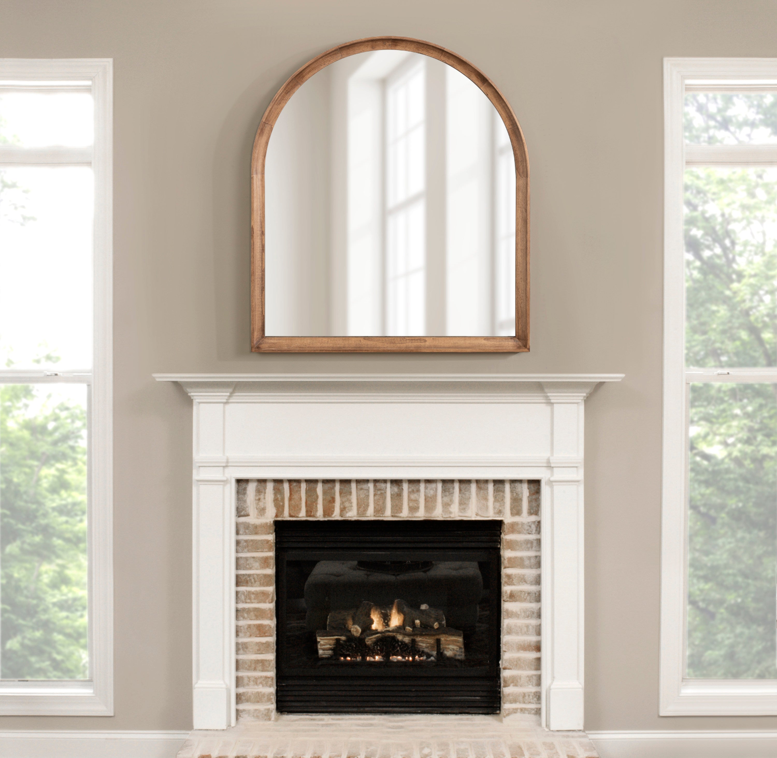Hatherleigh Arch Wood Wall Mirror
