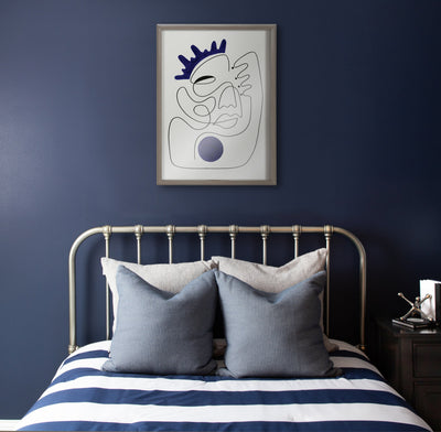 Blake El Ray Framed Printed Glass by Shatha Al Dafai