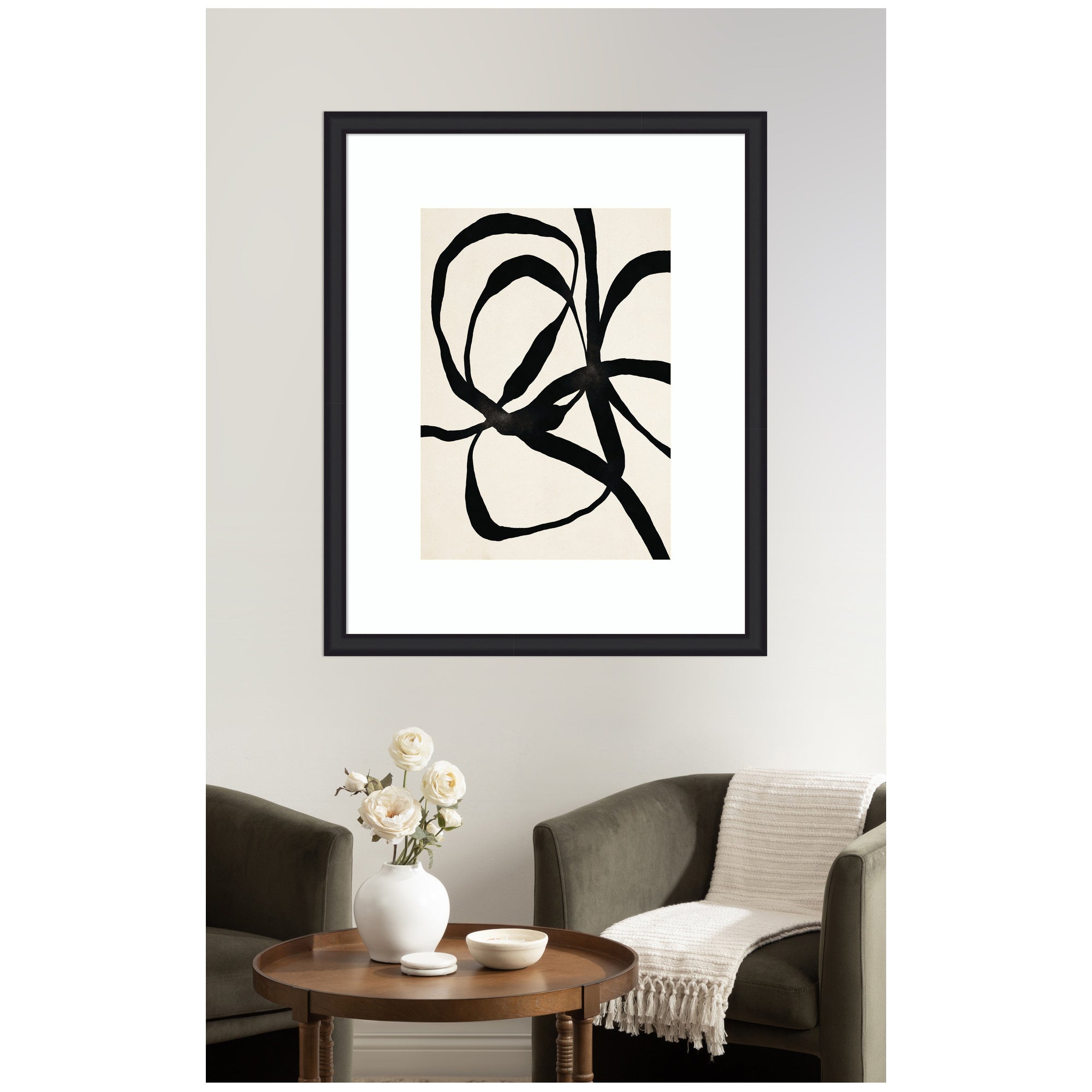 Framed Art Black Twist 1 by Alicia Bock