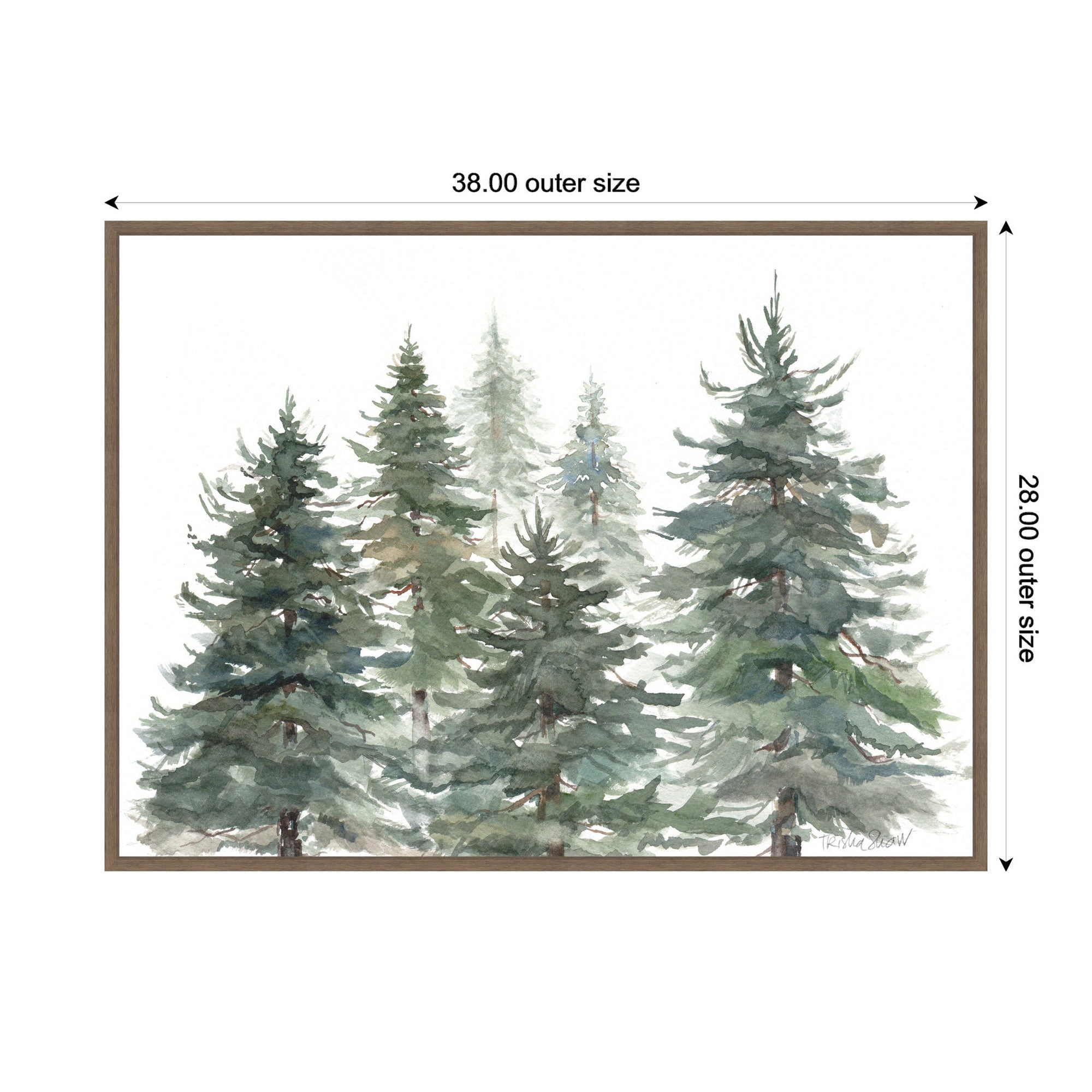 Sylvie Framed Canvas Pines And Evergreens by Patricia Shaw