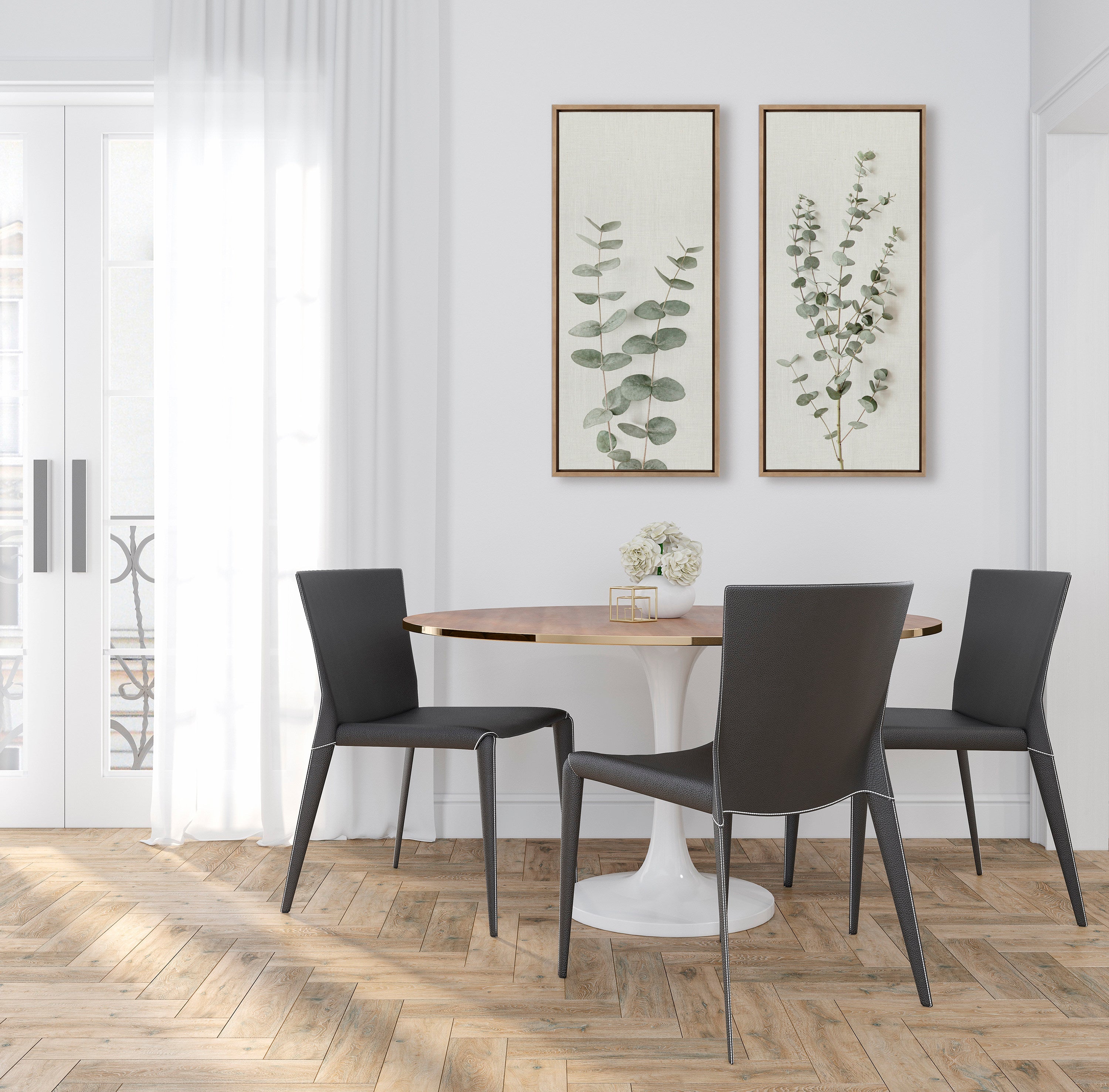 Sylvie Eucalyptus Botanical II Framed Canvas by The Creative Bunch