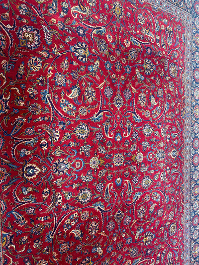 Incredible Persian Kashan All Over Wool Rug 10’2” x 14’ by Rugistan - product image 6 for Resin Society