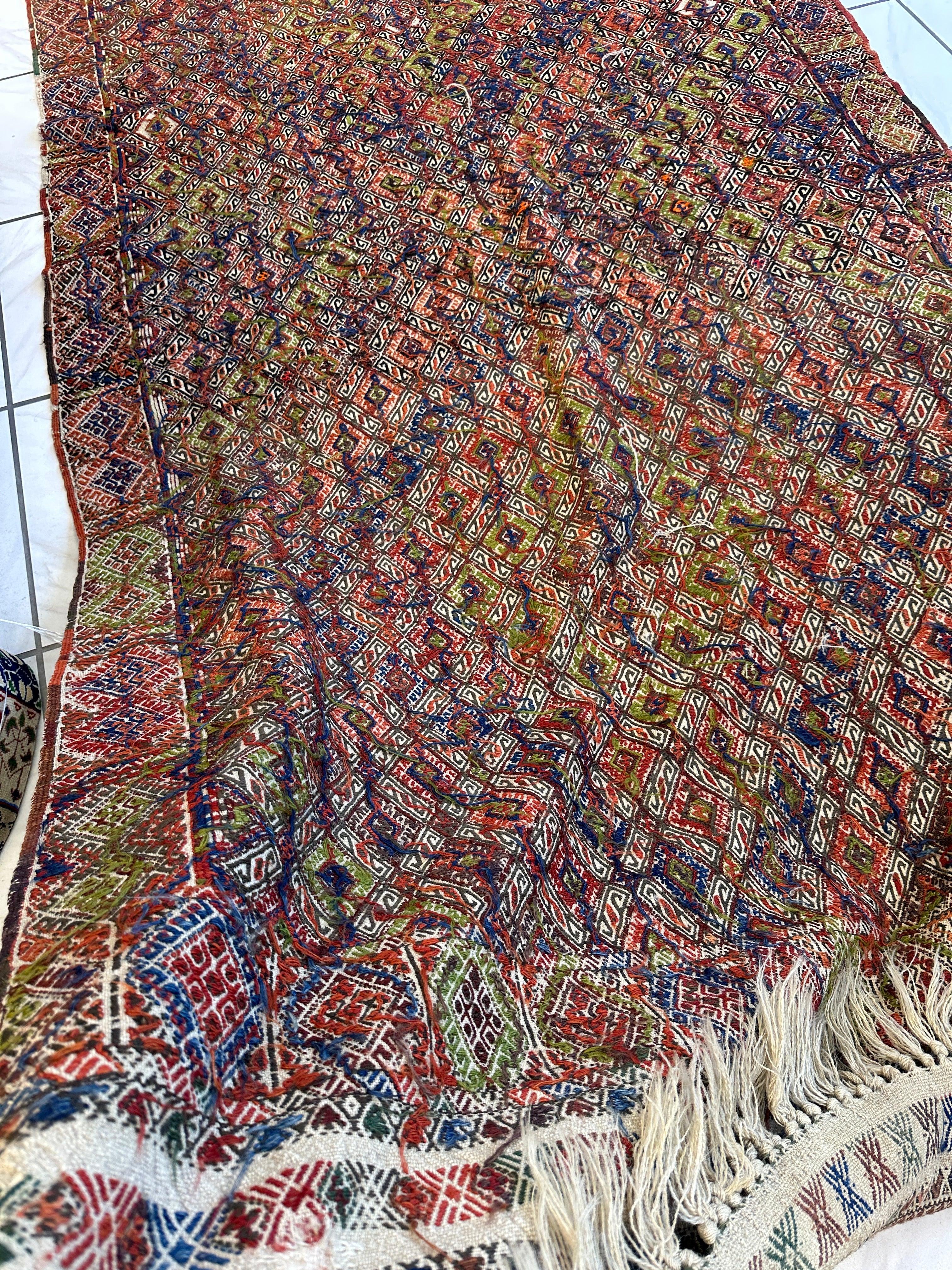 Antique Turkish Jajim Wool Rug 5’6” x 14’5” by Rugistan - product image 14 for Resin Society