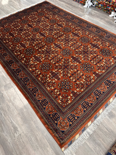 Hand-Knotted Afghani Bukharayi Rug by Rugistan - product image 4 for Resin Society