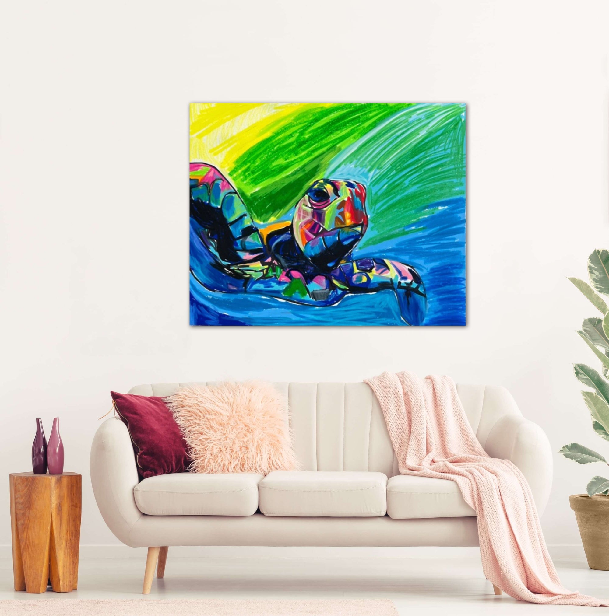Colorful Turtle - Art Prints detail image - Resin Society