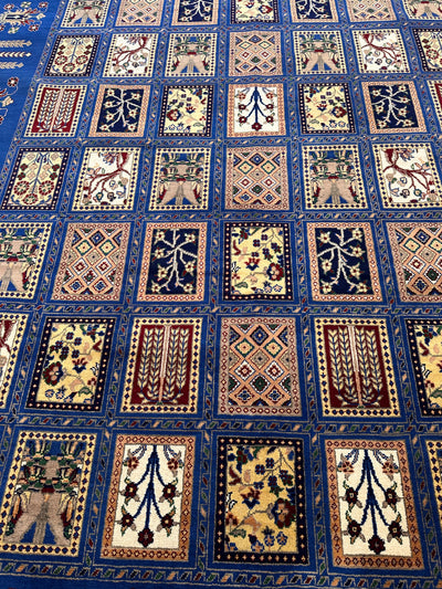 6'9″ x 10' Hand-Knotted Afghani Bakhtiari Wool Rug – Persian Garden by Rugistan - product image 4 for Resin Society