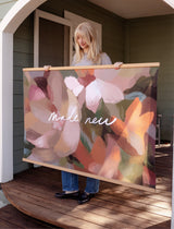 Large Canvas with Banner Wood: Made New by jenessawaitshop - product image 2 for Resin Society