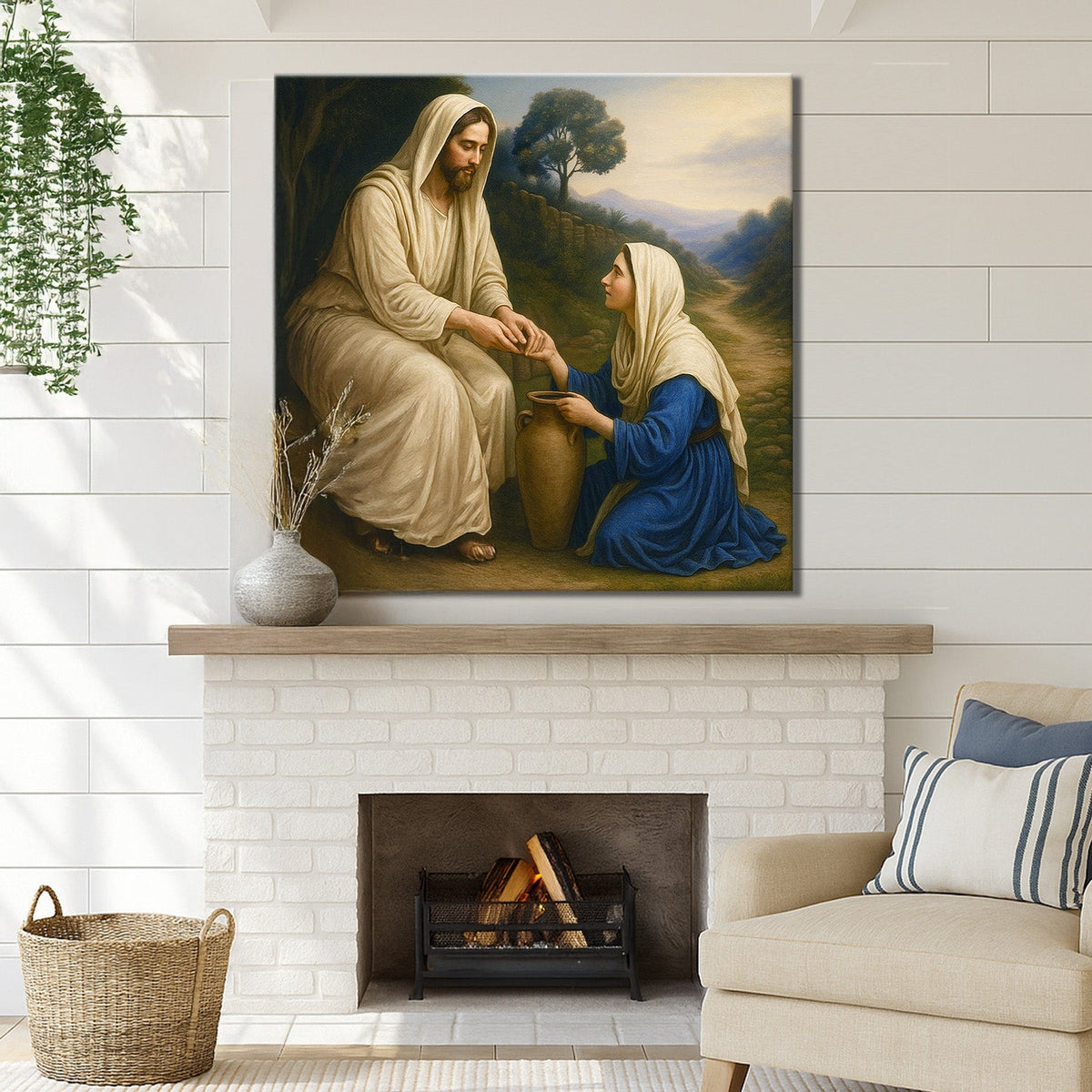 Samaritan at the Well Faith Wall Art by Tailored Canvases - product image 4 for Resin Society