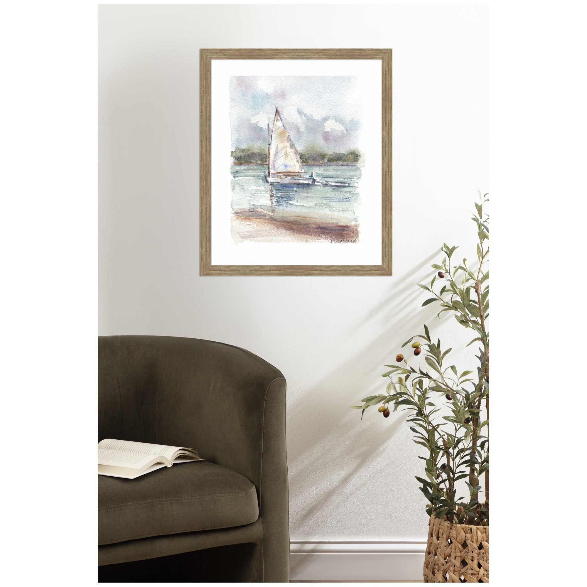 Framed Art 1 Maryanne Welch Chatham Fog Sailboat by Patricia Shaw