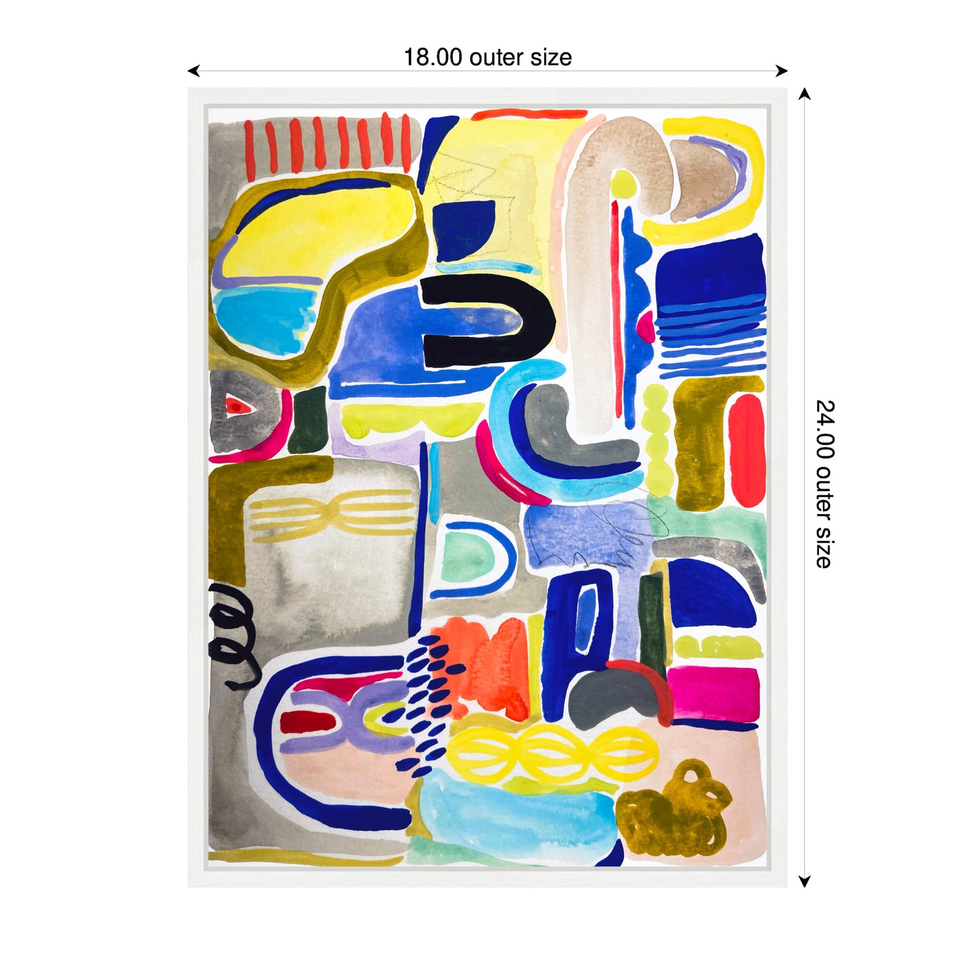 Sylvie Abstract 06 Framed Canvas by Emma Daisy