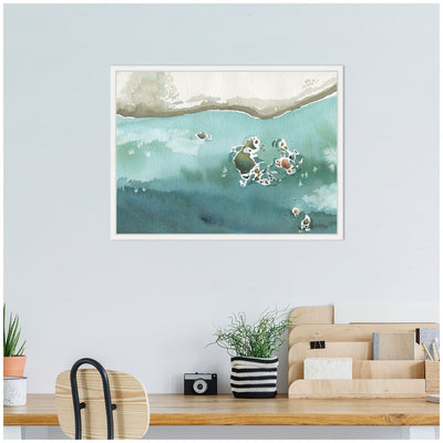 Sylvie Rocky Shores Framed Canvas by Janet Meinke-Lau