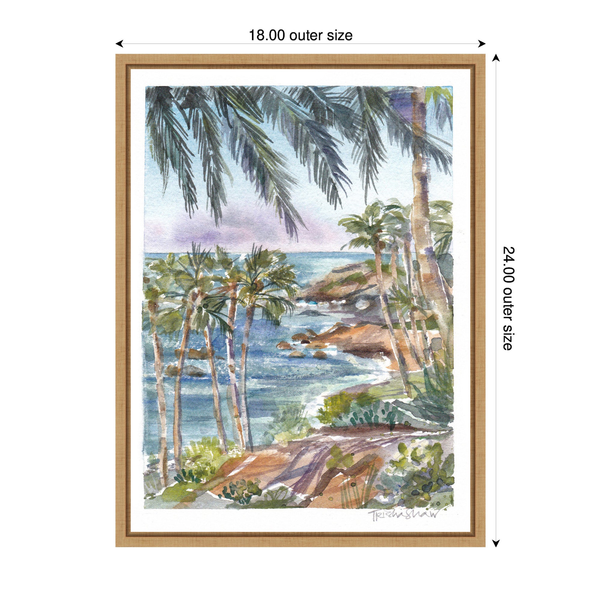Sylvie Laguna Beach California Scene Framed Canvas by Patricia Shaw