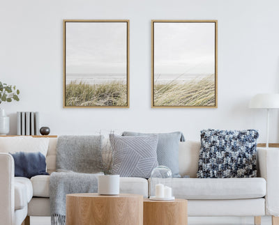 Sylvie East Beach Left and Right Framed Canvas by kateandlaurel - product image 6 for Resin Society