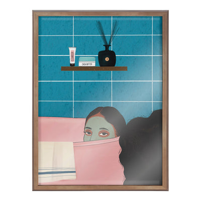 Blake Restful Rest Framed Printed Glass by Mary Joak by kateandlaurel - product image 2 for Resin Society