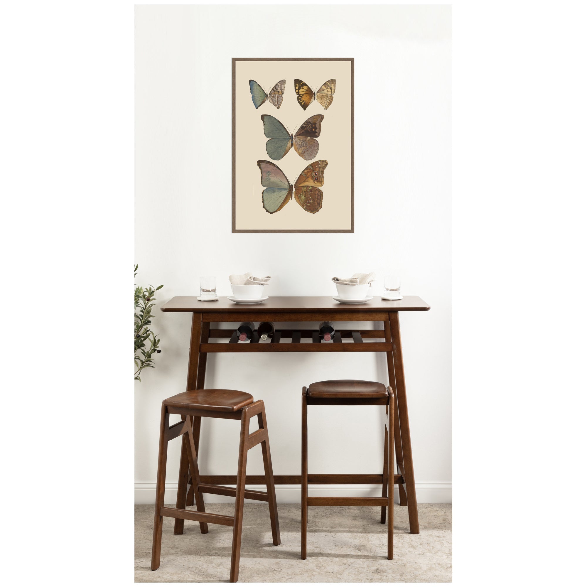 Exotische schmetterlinge Pl 067 by Otto Staudinger by Nostalgia Prints Framed Canvas Wall Art Print