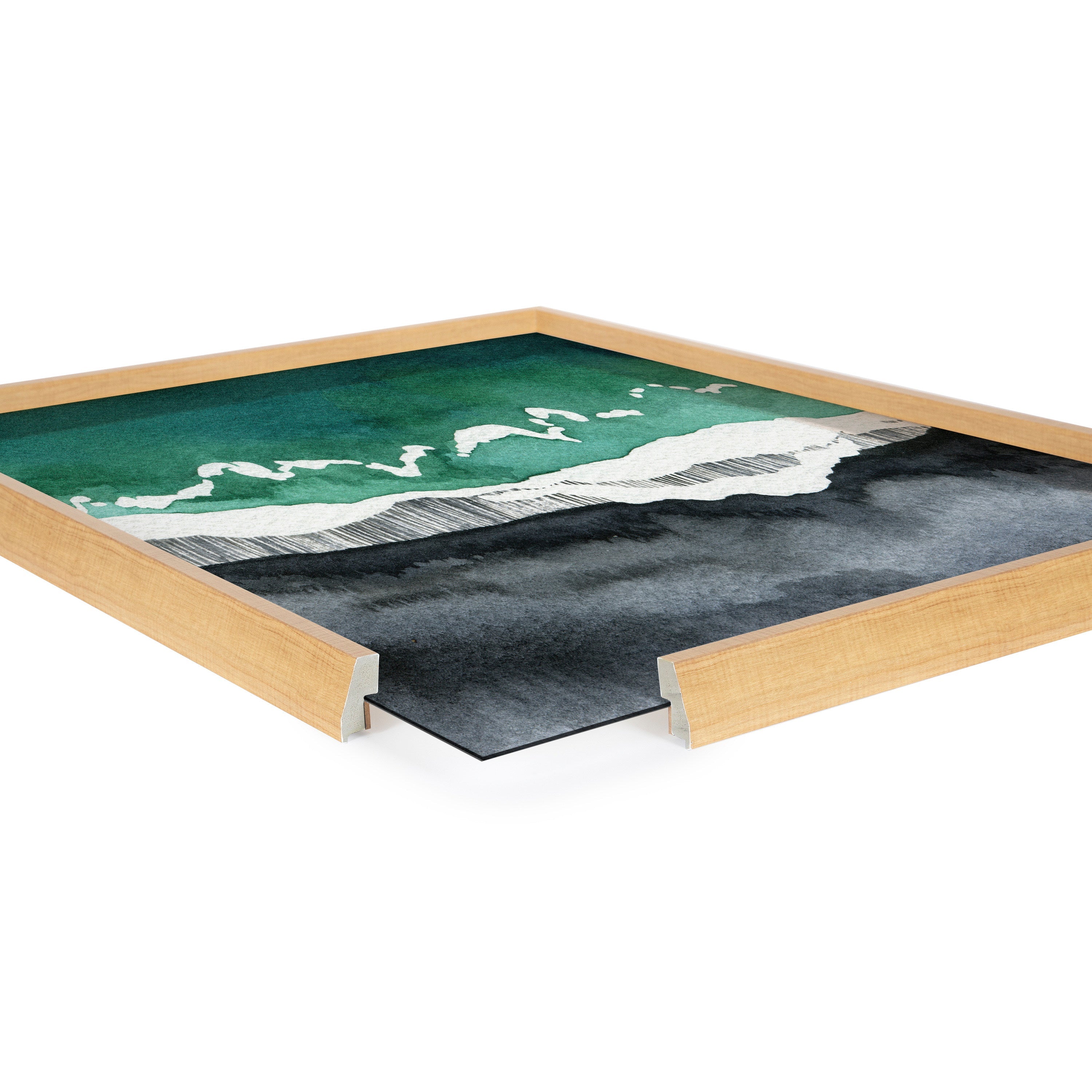 Blake Black Sands Dream Framed Printed Glass by kateandlaurel - product image 3 for Resin Society