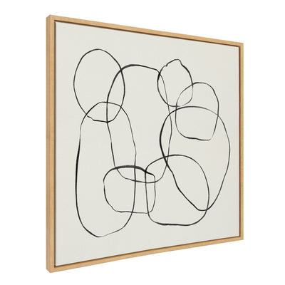 Sylvie Dancing Circles Framed Canvas