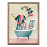 Blake Mid Century Modern Cow in Bathtub Framed Printed Glass by kateandlaurel - product image 14 for Resin Society