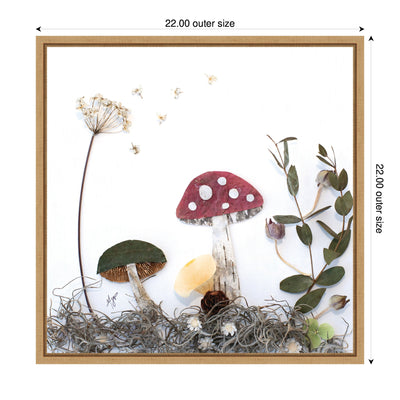 Mushroom No.
2 by Madeline Jeppesen Framed Canvas Wall Art Print