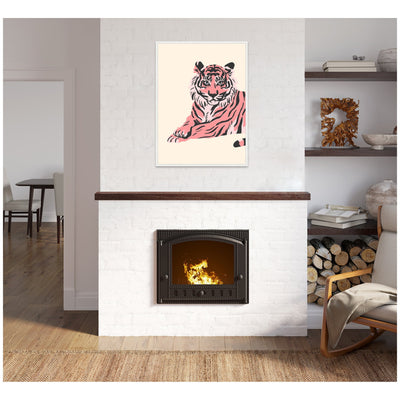 Sylvie Trendy Tiger Framed Canvas by Honey Island Studio