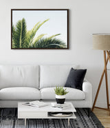 Sylvie Tropical Palm Under Blue Sky Framed Canvas