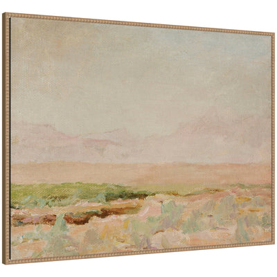 Framed canvas wall art of Desert from Kislovodsk to Samarkand by Nostalgia Prints in a beaded rustic natural frame