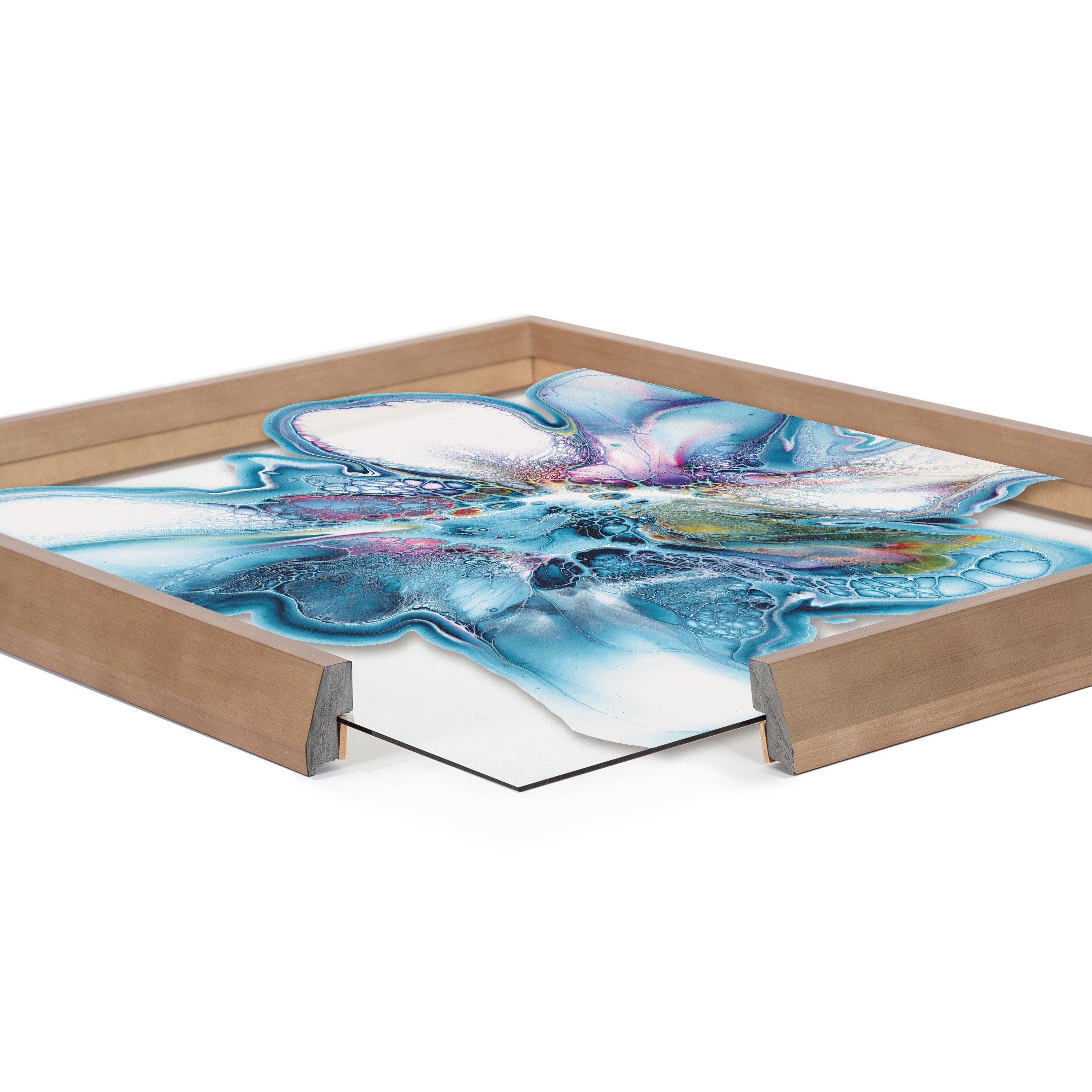 Blake Indigo Blooms Framed Printed Art by Xizhou Xie