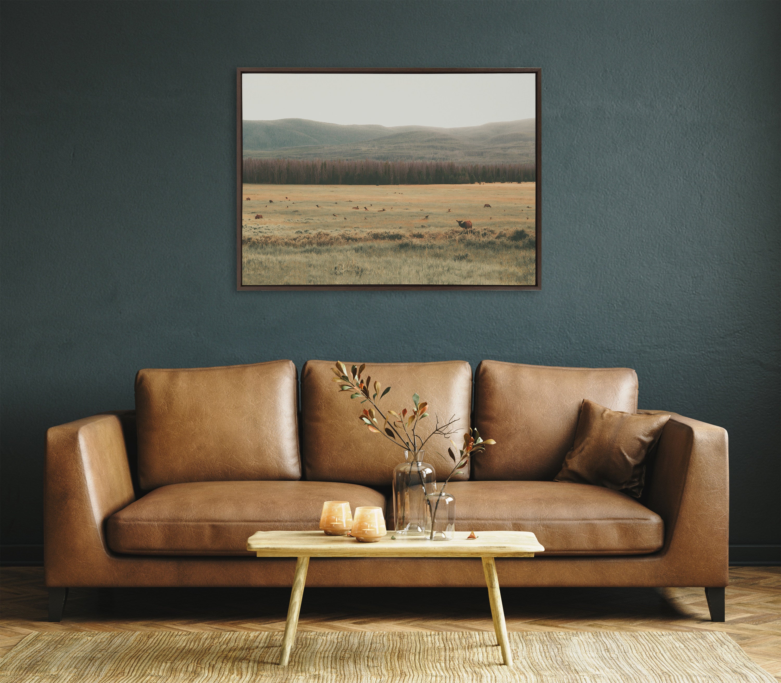 Sylvie AA On The Range Framed Canvas by Alicia Abla